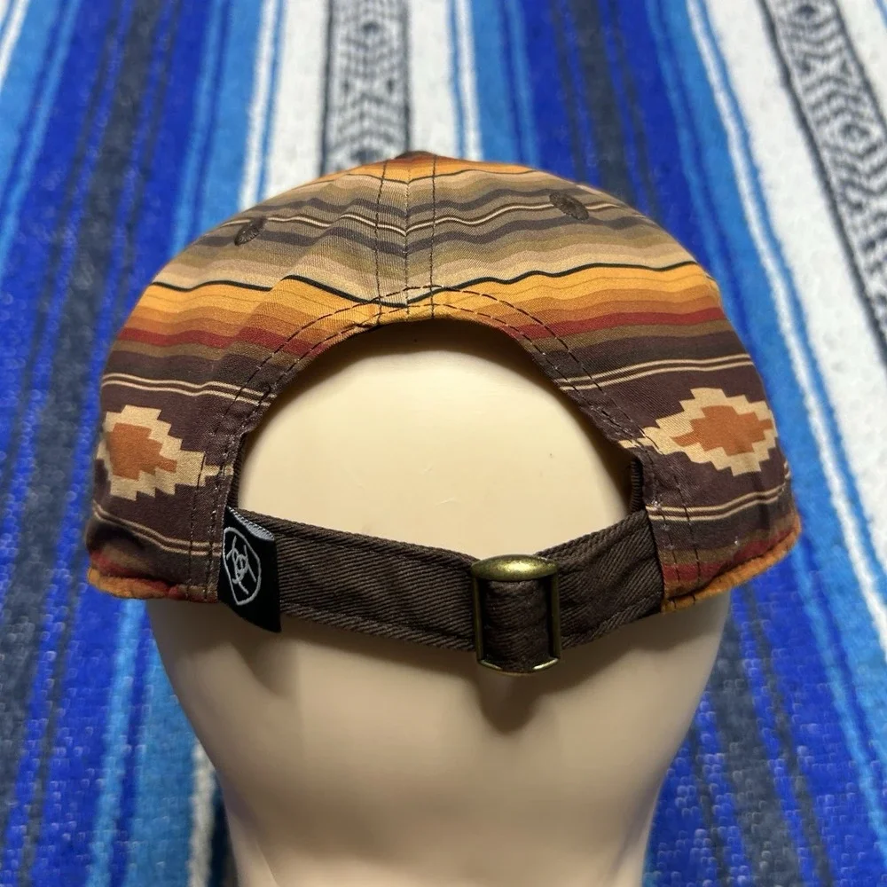 Ariat Ladies Western Brown Aztec Pattern Adjustable Hat Rodeo Ranch Workwear